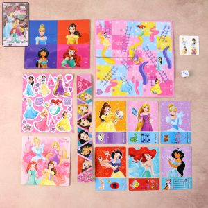 Disney Princess Surprise Gift Game Set Fun Board Games, Stickers & Puzzle Activities for Kids