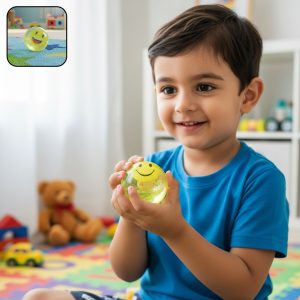 Smiley Face Sensory Light Water Ball Toy for Kids (1 Pc)