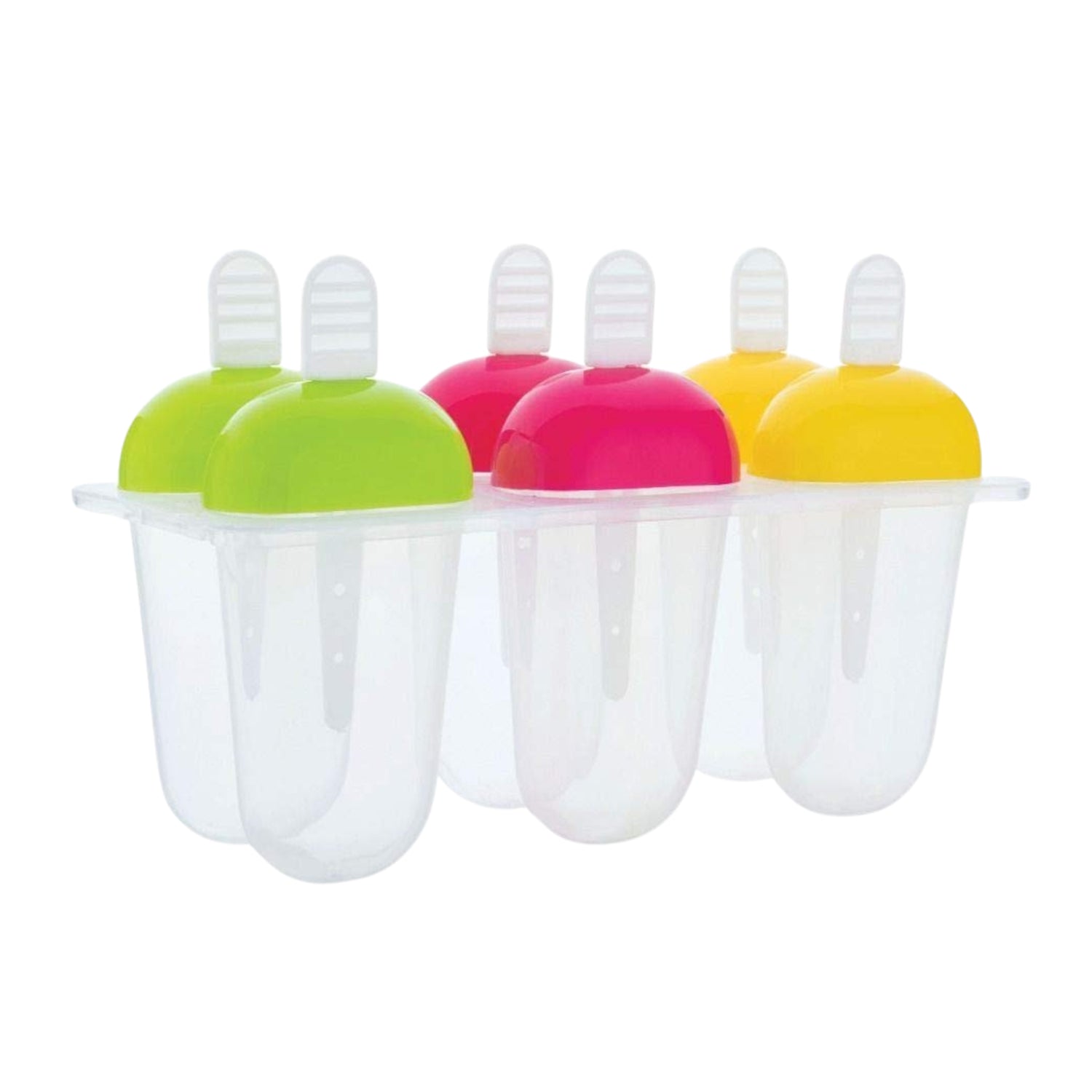 6 Pcs Multicolor Polypropylene Ice Mold, Kulfi Maker / Stick / Cream / Assorted