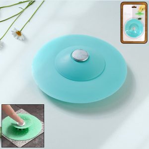 Flexible Silicone Sink Drain Cover & Hair Catcher Strainer (1 Pc)