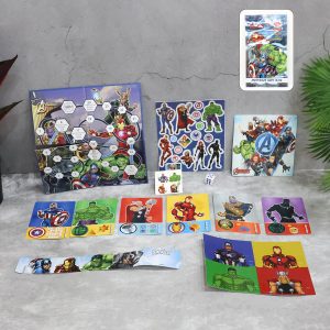 Kids Superhero Adventure Board Game & Sticker Activity Set