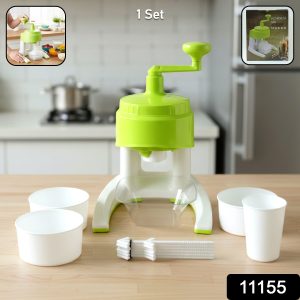 Manual Hand Crank Ice Crusher Snow Maker Machine (1 Set Mix Color)