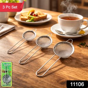 Stainless Steel Tea Strainer 3 Piece Set