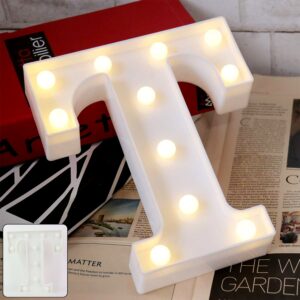 Decorative LED Marquee Alphabet Letter Light “T” (1 Pc)