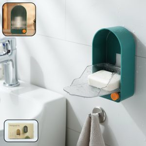 Wall Mounted Soap Holder with Drain Tray (1 Pc)