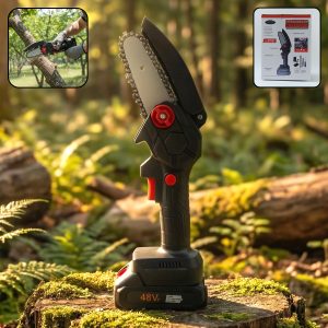 Mini Electric Cordless Chainsaw (1 Set, 48V, 24 Cm Long)