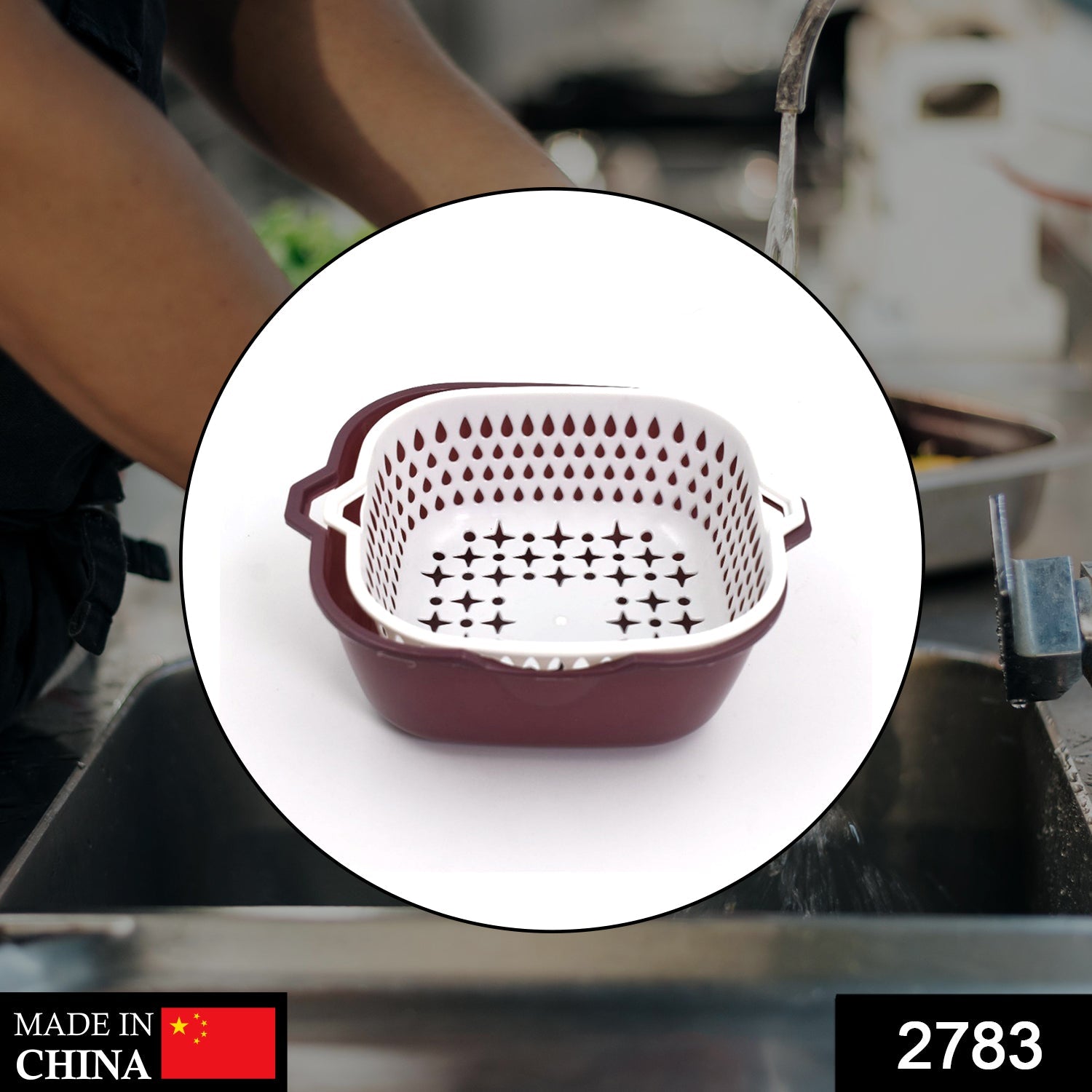 2 In 1 Basket Strainer To Rinse Various Types Of Items Like Fruits, Vegetables Etc
