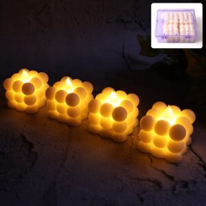 Decorative LED Bubble Candles (4 Pc / Set)