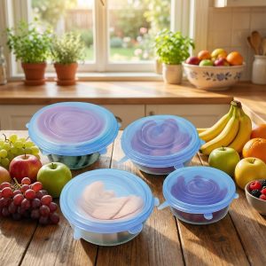 Reusable Silicone Stretch Lids 4 Piece Set