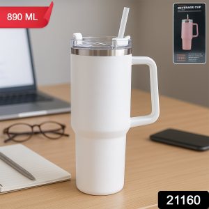 Premium Stainless Steel Vacuum Insulated Travel Mug Tumbler  (890ML / 1 Pc / Mix Color)