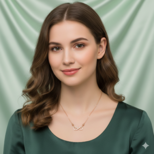 Rose Gold Infinity Heart Necklace with AD For women and girls