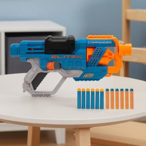 Nerf Elite 2.0 Commander Blaster High-Performance Foam Dart Gun with 12 Darts