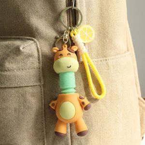 Cute Giraffe Cartoon Keychain (1 Pc)