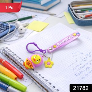 Cute Rainbow Strap Cartoon Duck Keychain (1 Pc)