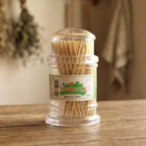 Premium Wooden Toothpick Jar Pack (1 Set)
