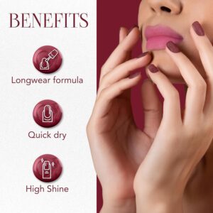 OG Beauty Premium Scarlet Red Metallica Nail Polish (1 Pc / 10 ML)