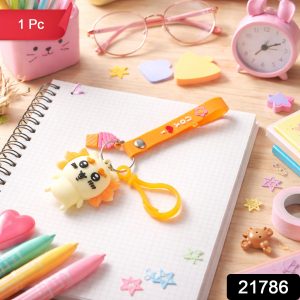 Cute Cartoon Animal Ice Cream Strap Keychain (1 Pc)