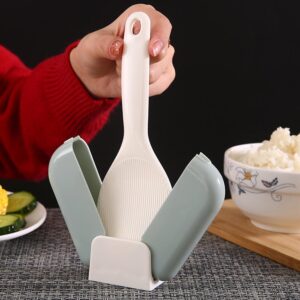 Automatic Open & Close Kitchen Rice Spoon Holder with Dust Cover