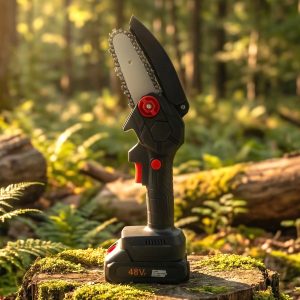 Mini Electric Cordless Chainsaw (1 Set, 48V, 24 Cm Long)