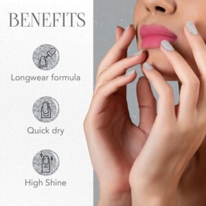 OG Beauty Silver Moonlight Starlet Glitter Nail Paint (10 ML / 1 Pc)