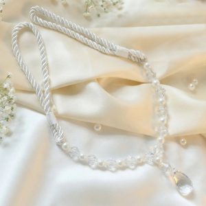 Luxury Crystal and Pearl Beaded Curtain Tieback (1 Pc)