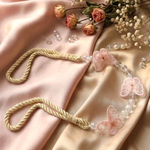 Luxury Floral Beaded Curtain Tieback (1 Pc)