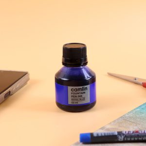 Camlin Fountain Pen Ink – Smooth Writing Royal Blue Ink for All (60 ml Bottle)