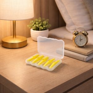Soft Reusable Foam Ear Plugs with Storage Case (5 Pair)