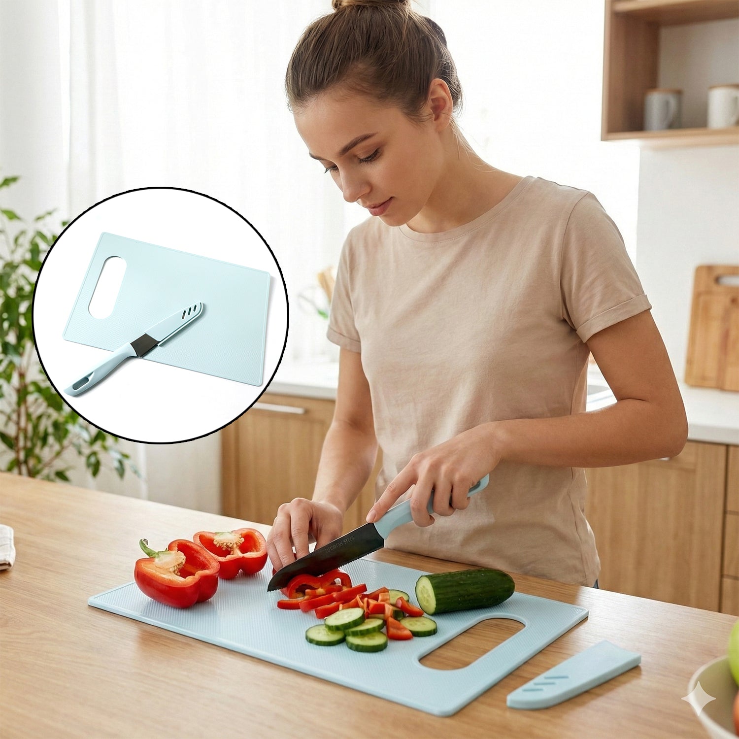 2-in-1 Multipurpose Kitchen Chopping Board (1 Set)