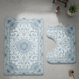 2 In 1 Designer Bathroom Mat Set