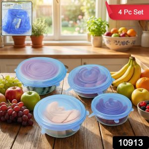 Reusable Silicone Stretch Lids 4 Piece Set