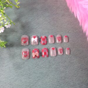 Premium Artificial False Nail Set with Mix Design fake nails - (Set)