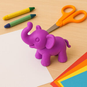 Camlin Modelling Clay 150 gm – Purple Color Soft Reusable Clay for Creative Crafting