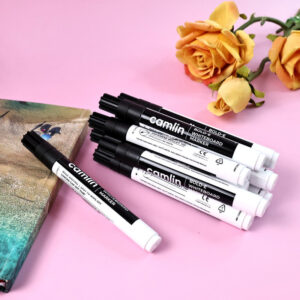 Camlin Bold-E Whiteboard Marker (Set of 10) - Refillable, Bold Writing, (Set of 10)