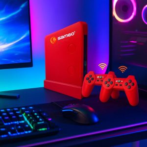 Sameo UltraZone Gaming Console with Dual Wireless Controllers – Plug and Play Home Video Game System with Built-in Games