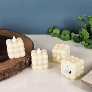 Decorative LED Bubble Candles (4 Pc / Set)