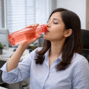 1000 ML (Approx) Plastic Hydra Flow Reusable Water Bottle with Glass