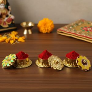 Decorative Golden Kankavati (1 Pc, Mix Design)