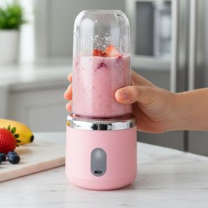 Portable USB Rechargeable Electric Mini Juicer Blender (1 Set, 400ML Capacity)