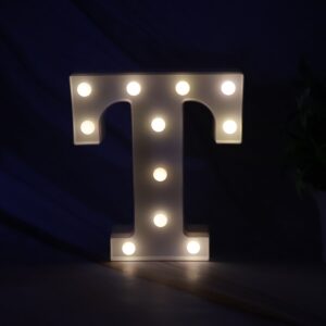 Decorative LED Marquee Alphabet Letter Light “T” (1 Pc)