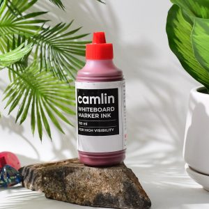 Camlin Whiteboard Marker Ink 100 ml – Black Color Refill Ink for High Visibility
