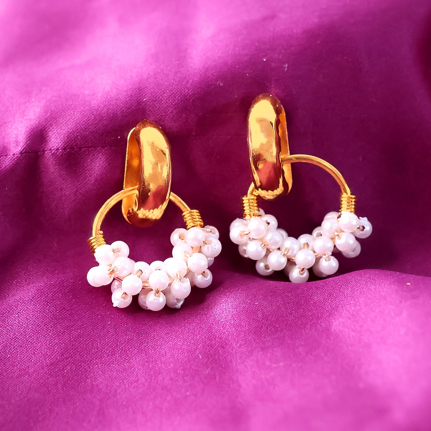 Double Pearl Stud Earrings (1 Pair)