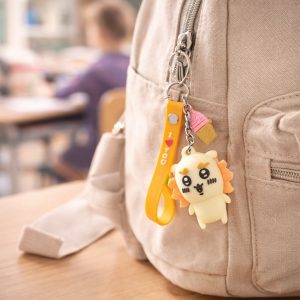 Cute Cartoon Animal Ice Cream Strap Keychain (1 Pc)