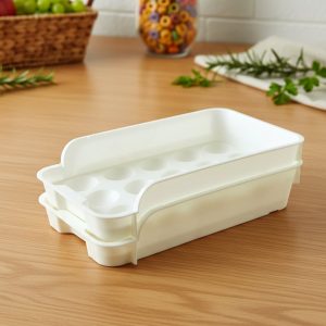 Plastic Egg Storage Tray Holder Set (2 Pc Set)