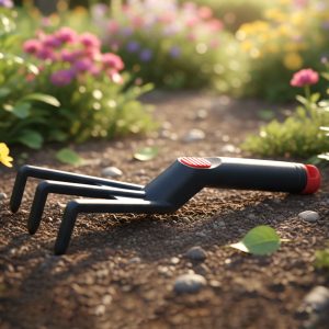 Hand Garden Cultivator Rake Plastic Gardening Tool (1 Pc, 27 Cm)