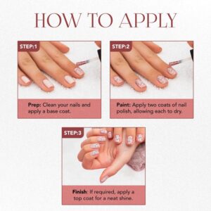 OG Beauty Metallic Rose Starlet Glitter Nail Paint (10 ML / 1 Pc)