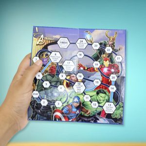 Kids Superhero Adventure Board Game & Sticker Activity Set