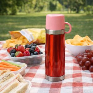 Customize Insulated Travel Mug Bottle with Handle Lid (500 ML)