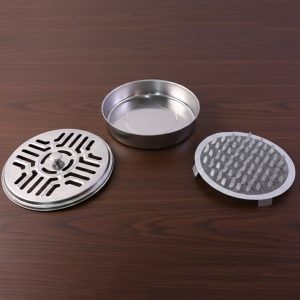 Stainless Steel Mosquito Coil Stand with Smoke Vent Lid (1 Pc)