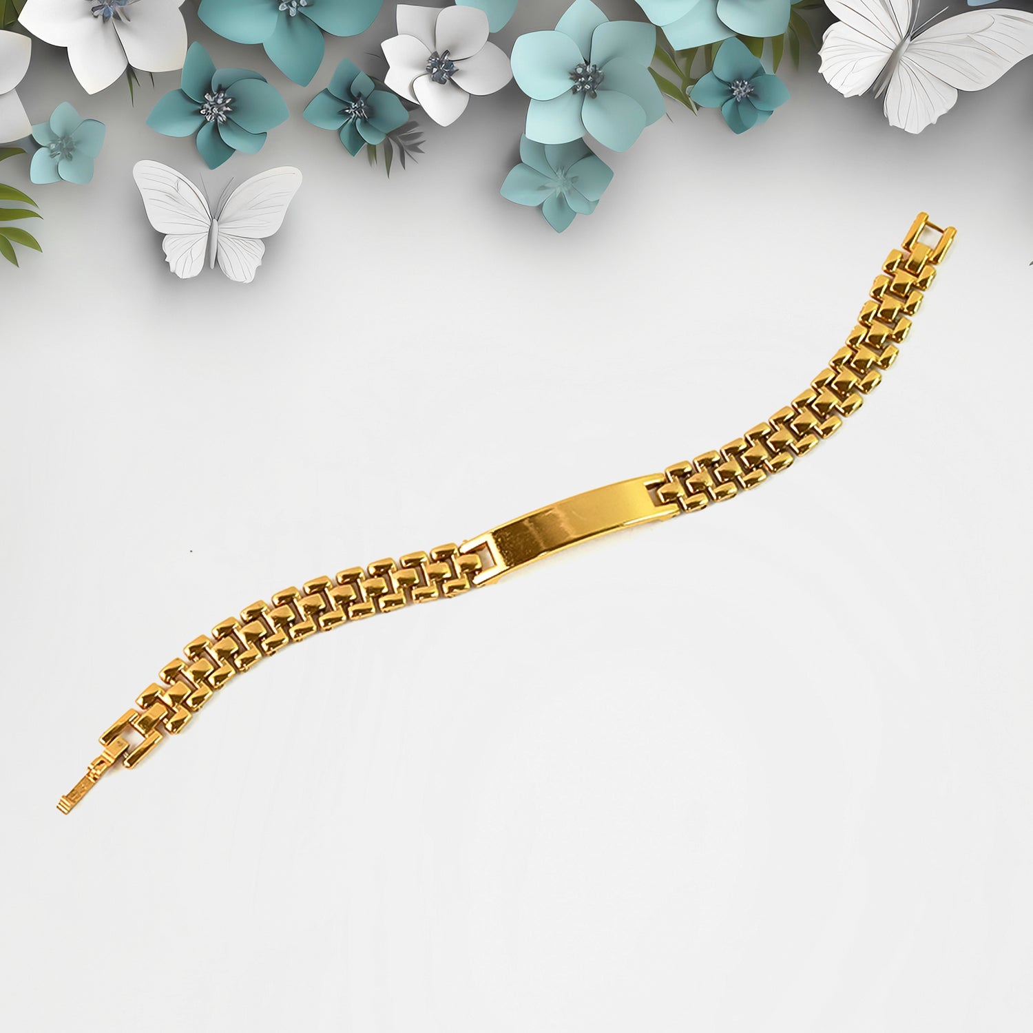 Customized Golden Bracelet for Men (Mix Design / 1 Pc)